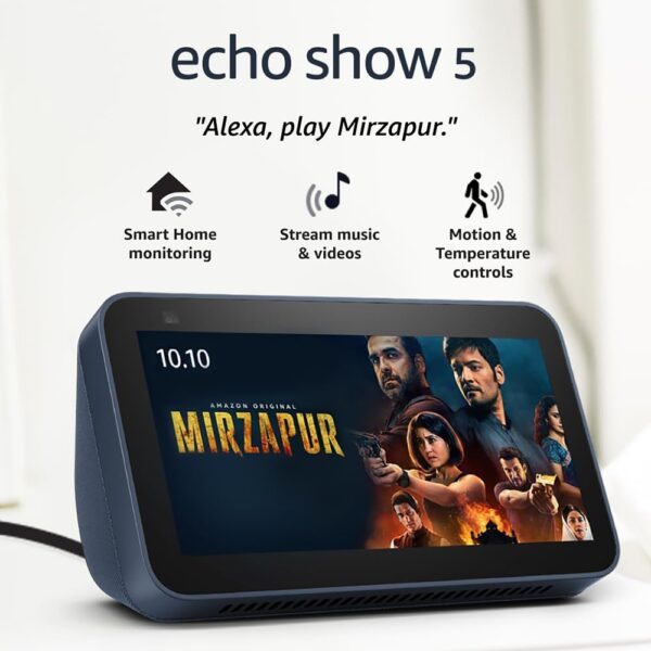 amazon Echo Show 5 (2nd Gen) with Alexa Compatible Smart Wi-Fi Speaker (5.5 Inches Touch Screen Display, Blue) - Image 10