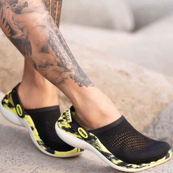 Branded Literide 360 Yellow Black Clogs - Image 2